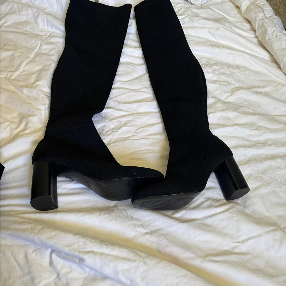 Zara Black Over-the-Knee Boots
